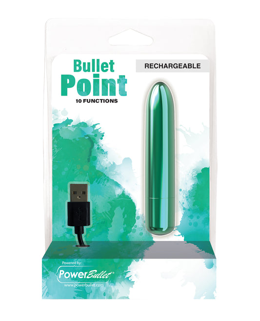 PowerBullet Bullet Vibrator with Pointed Tip and 10 Functions for Targeted Stimulation