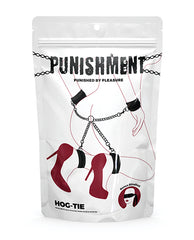 Punishment Hog-Tie Bondage Restraint Set with Soft Adjustable Cuffs and Blindfold for Sensory Play