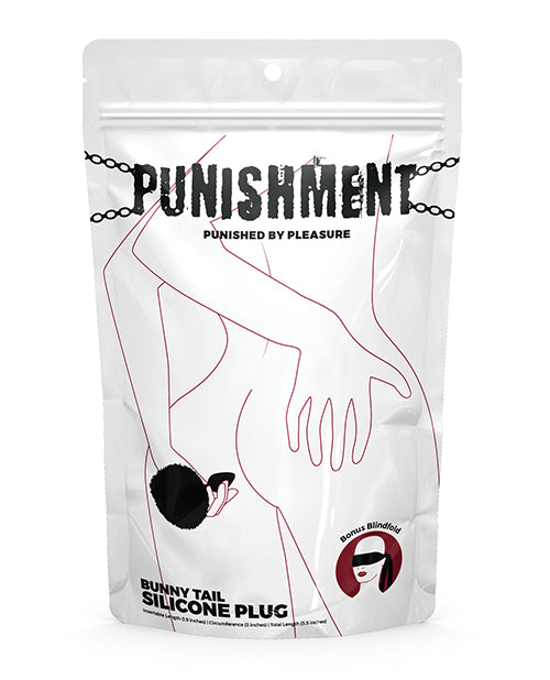 Punishment Anal Plug Silicone Bunny Tail with Soft Black Fluffy Design for Playful Sensory Pleasure