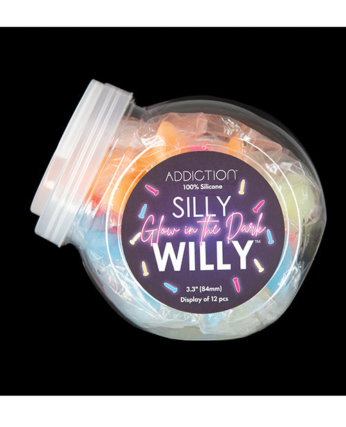 Addiction Mini Dildo Glow in the Dark Silicone Suction Base for Playful Pleasure