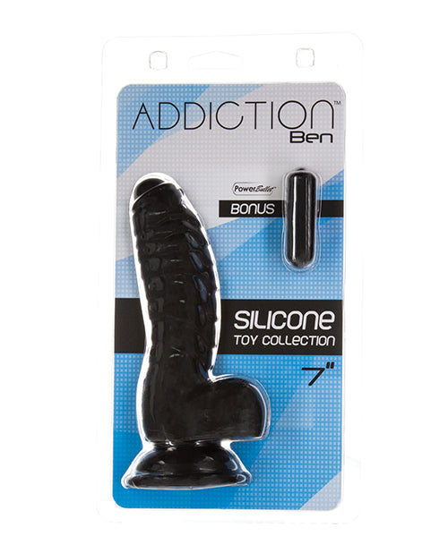 Addiction silicone ribbed dildo with raised texture and strong suction base for hands-free pleasure