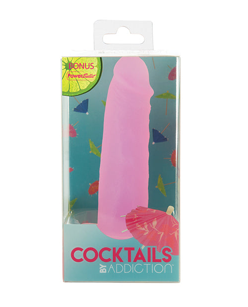 Addiction Silicone Dong with Strong Suction Base and Bonus Bullet for Versatile Pleasure