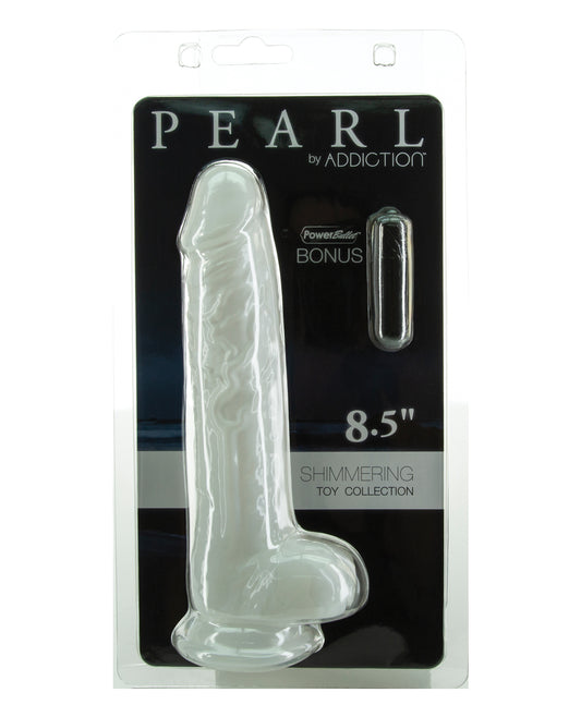 Addiction Dildo Pearlescent Finish with Suction Cup and 3-Inch Bullet for Versatile Pleasure