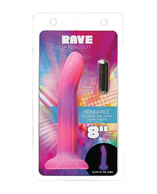 Addiction silicone dong glow in the dark bendable design harness compatible for adventurous pleasure