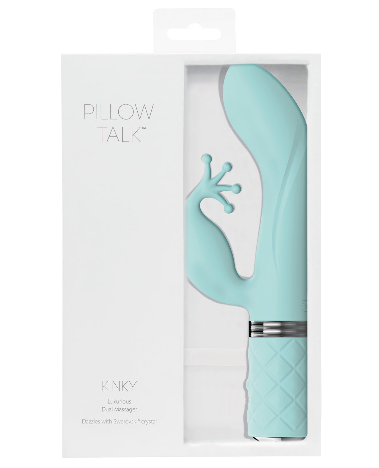 Pillow Talk Vibrator Dual Motor Silicone Swarovski Crystal Accent for Clitoral and G-Spot Stimulation