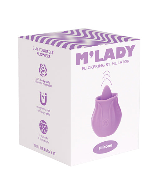No Brand Clitoral Stimulator with Flickering Tongue and Vibrating Petals for Intense Clitoral Stimulation