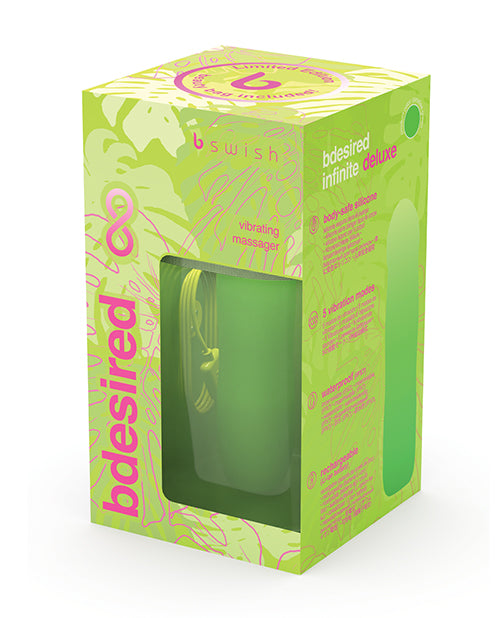 Bdesired Vibrator Green Silicone Waterproof USB Rechargeable with Beauty Bag for Intimate Pleasure