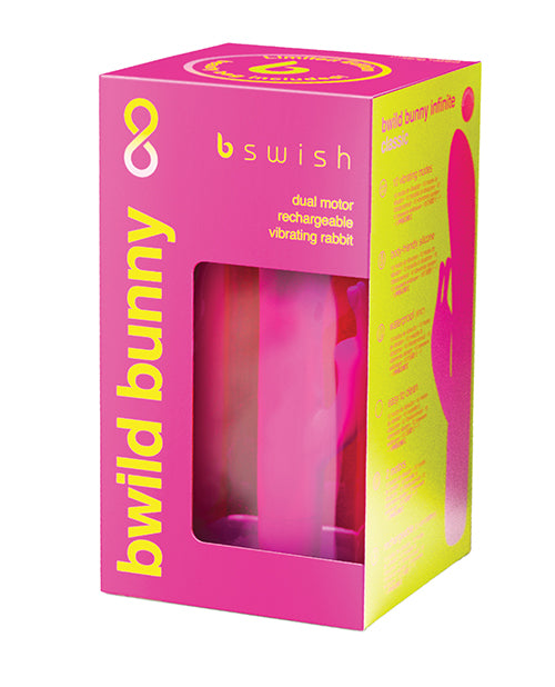 B Swish Vibrator Dual Motor Waterproof Sunset Pink Bunny Vibrator for Enhanced Stimulation