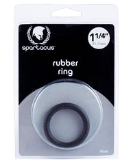 Spartacus 1.25" Rubber Cock Ring - Black