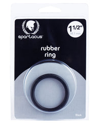 Spartacus 1.5" Rubber Cock Ring - Black