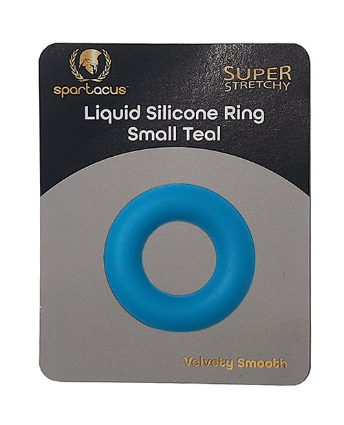 Spartacus Liquid Silicone Cock Ring  Small - Teal