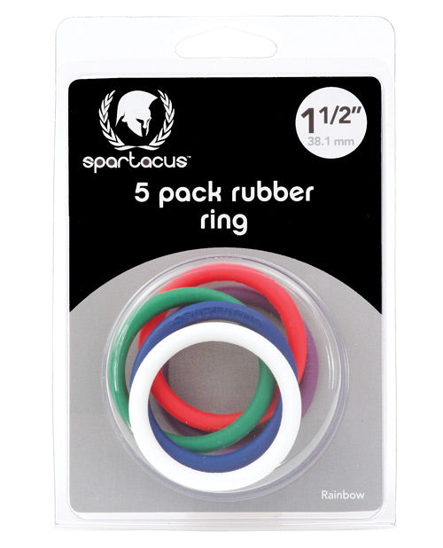 Spartacus Penis Enhancement Colorful Silicone Cock Ring Set Relaxed Fit for Comfortable Endurance