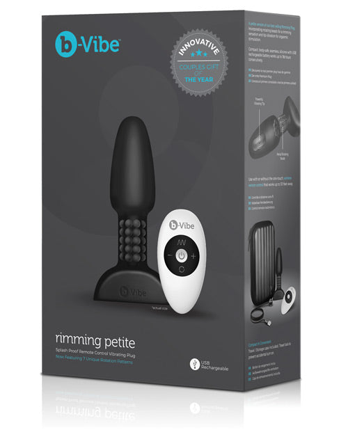 b-Vibe Anal Plug Petite Size with Rotating Beads and Vibrating Tip for Enhanced Rimming Pleasure