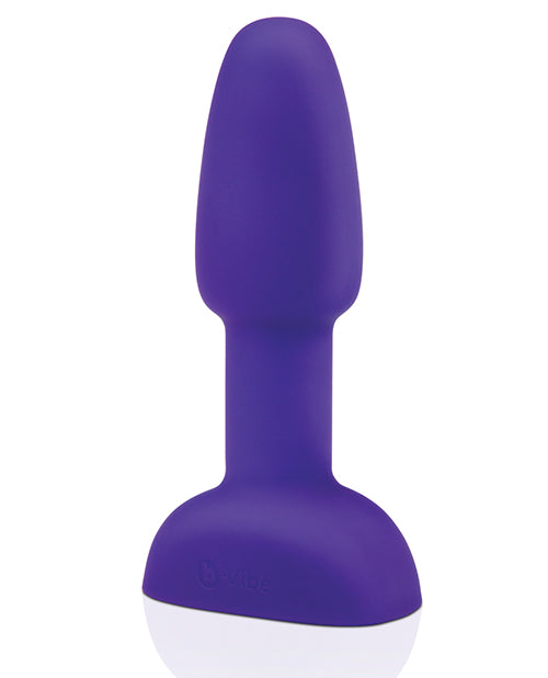 b-Vibe Petite Rimming Plug with Rotating Beads and Wireless Remote in Purple