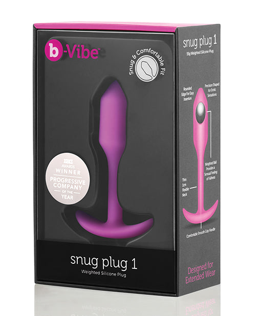 b-Vibe Anal Plug Seamless Silicone Weighted Design with Grip Handle for Comfortable Fullness