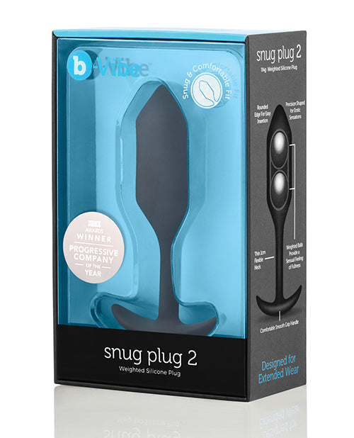 b-Vibe Anal Plug Weighted Silicone Flexible Neck with Smooth Handle for Comfortable Anal Fullness