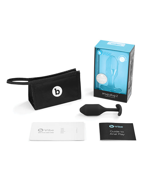 b-Vibe Weighted Snug Plug 2 - 114g Silicone Anal Plug with Flexible Neck