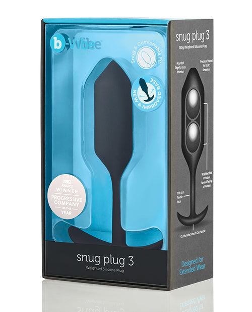 b-Vibe Anal Plug Weighted Silicone Flexible Neck with Grip Handle for Enhanced Fullness and Comfort