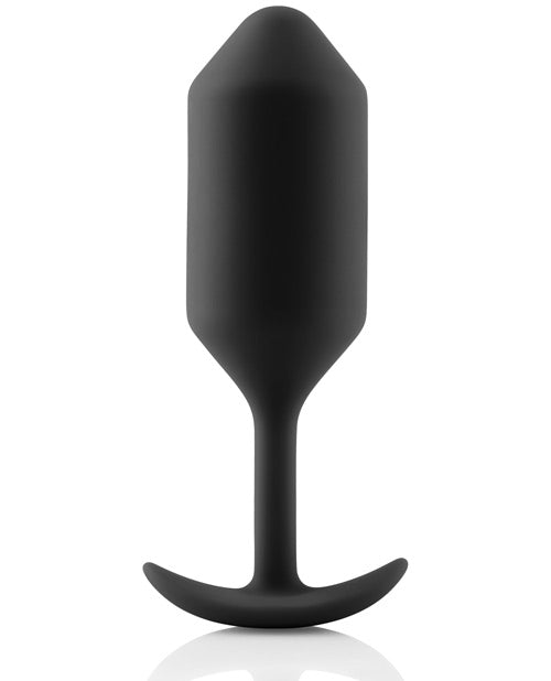 b-Vibe Weighted Snug Plug 3 Black Anal Plug with Weighted Sensation