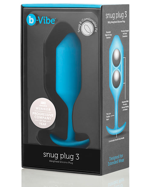 b-Vibe Anal Plug Seamless Silicone Weighted Design with Smooth Grip for Fullness and Comfortable Wear