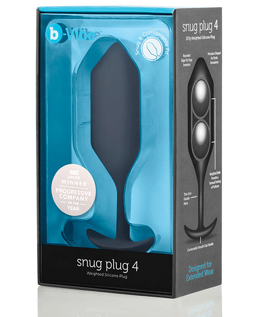 b-Vibe Anal Plug Weighted Silicone Seamless Design with Smooth Grip Handle for Comfortable Full Sensations