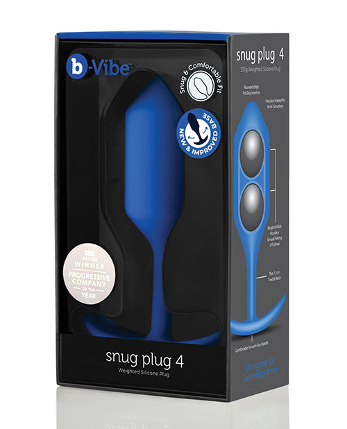 b-Vibe Anal Plug Weighted Silicone with Seamless Design and Grip Handle for Fullness and Comfort