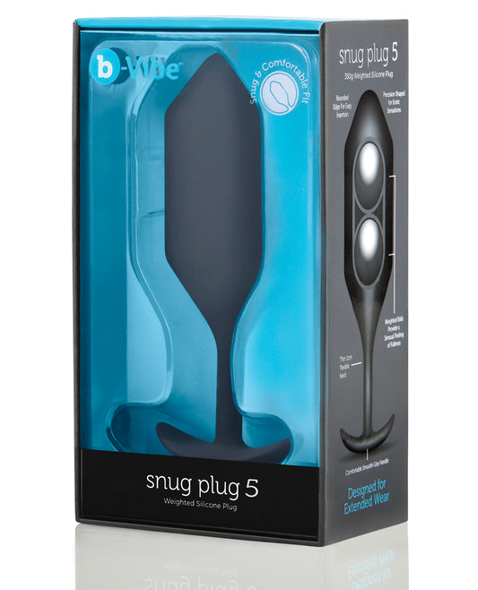 b-Vibe Anal Plug Weighted Silicone Design Flexible Neck Comfort Grip for Fullness and Extended Wear