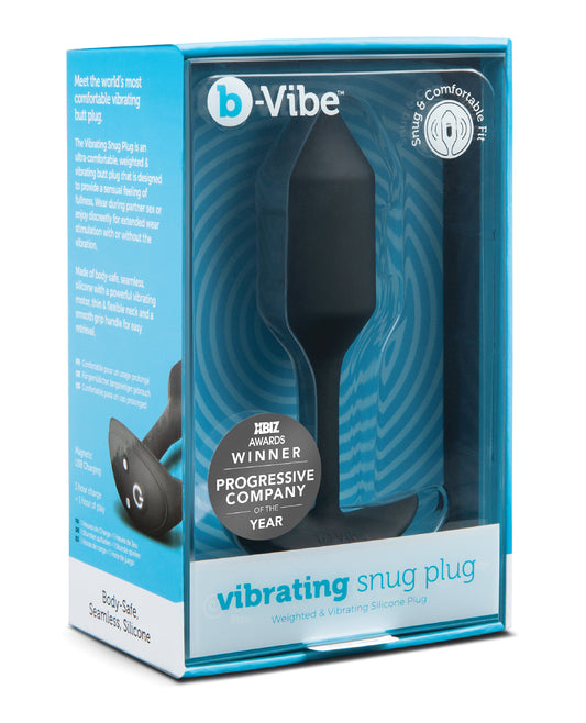 b-Vibe Anal Plug Vibrating Weighted Silicone Ergonomic Handle for Extended Wear and Fullness