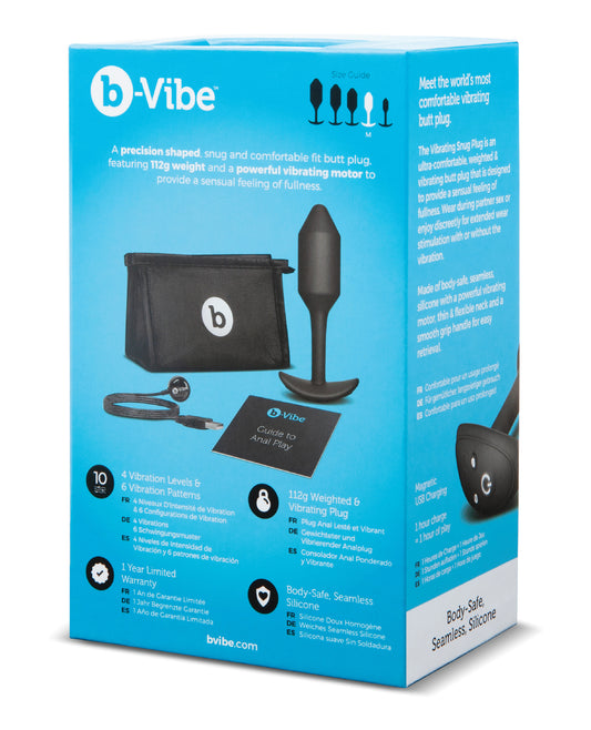 b-Vibe Vibrating Weighted Snug Plug M Anal Plug with Powerful Vibration