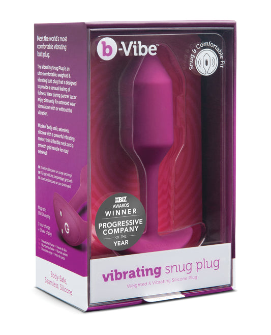 b-Vibe Anal Plug Vibrating Weighted Design Seamless Silicone for Sensual Pleasure and Comfortable Extended Wear