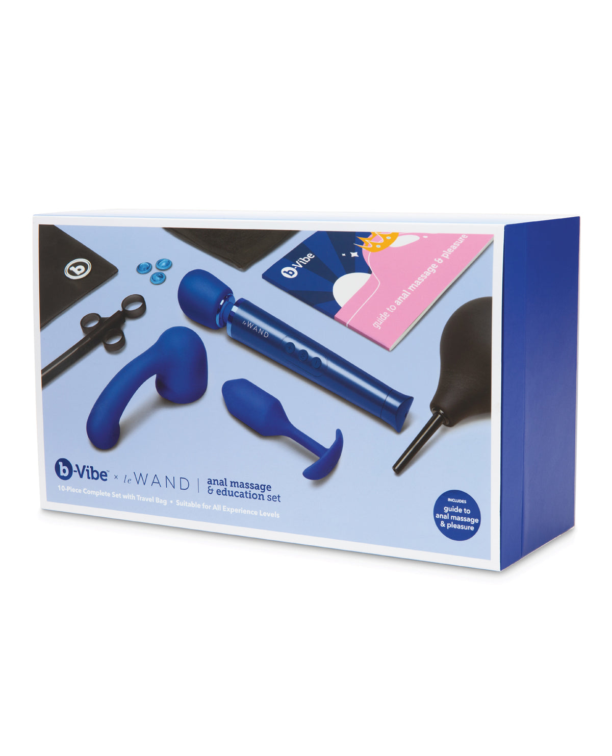 b-Vibe Anal Massage & Education Set 10 piece kit with Le Wand Petite and Snug Plug 2 for comfortable anal exploration