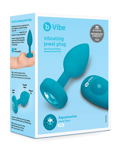b-Vibe Anal Plug Vibrating Jewel Plug Remote Control Silicone for Comfortable Anal Play