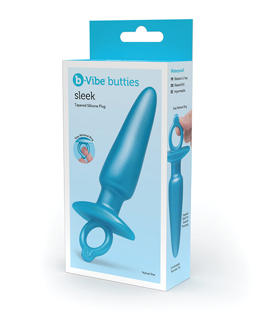 b-Vibe Anal Plug Sleek Tapered Design Silicone Finger Ring for Comfortable Anal Play