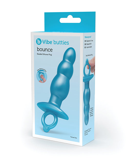 b-Vibe Anal Plug Graduated Silicone Beads Finger Ring for Comfortable Pleasure and Easy Control