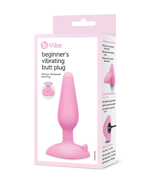 b-Vibe Anal Plug Vibrating Tapered Silicone Suction Base for Beginner-Friendly Pleasure