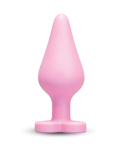Silicone Butt Plug with Heart Base – Playful Pink Anal Toy
