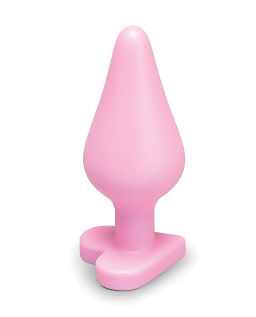 Silicone Butt Plug with Heart Base – Playful Pink Anal Toy