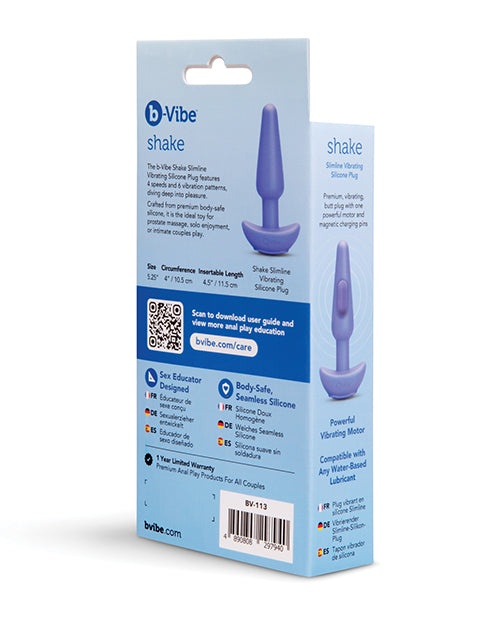 Shake Slimline Vibrating Silicone Plug with Multiple Settings