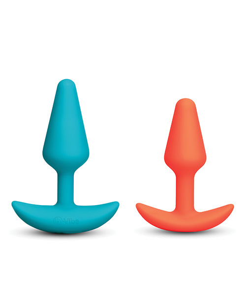 Anal Training Bundle 2-Piece Set with Beginner Plug & Vibrating Plug