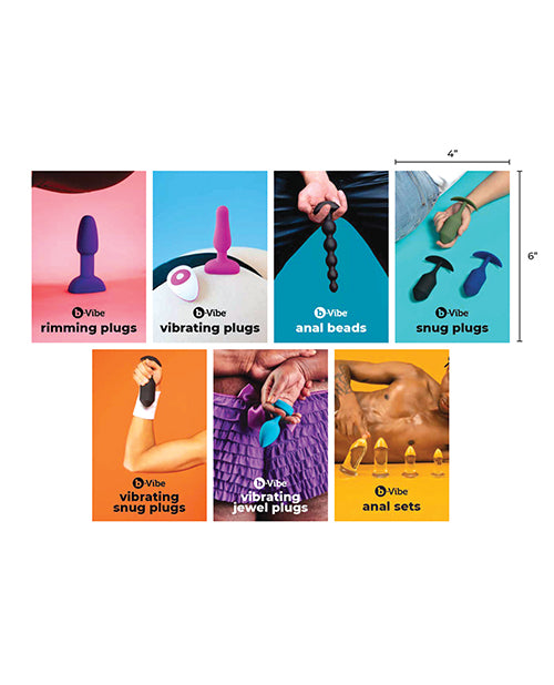 b-Vibe Acrylic Product Easels Clear 4 x 6 Inch Set for Retail Display and Product Showcasing