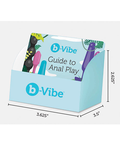 b-Vibe Cardboard Booklet Stand with 100 Anal Play Guides for Retail Display and Customer Education