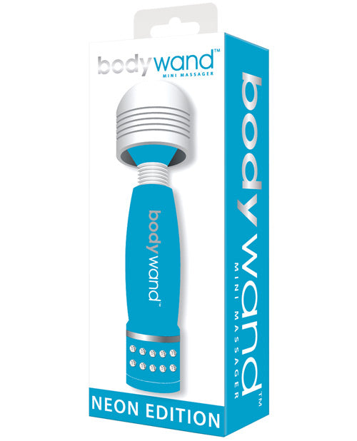 Bodywand Massage Product Neon Blue Mini Wand Soft-Touch Quiet Operation for Body Relaxation