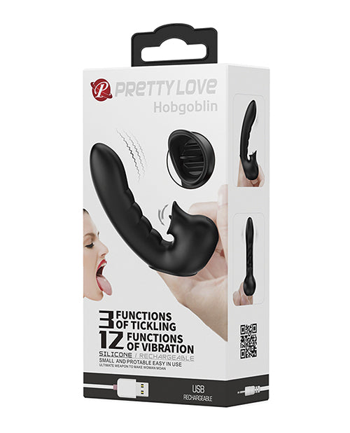 Pretty Love Vibrating Finger Sleeve with Licking Feature and 12 Vibration Modes for Enhanced Stimulation