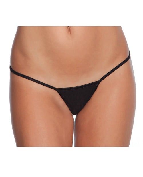 Coquette Lingerie Low Rise Lycra G-String Black Stretchy Fabric for Comfortable Fit