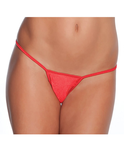 Coquette Low Rise Lycra G-String Red Stretch Fabric Plus Size Lingerie for Comfortable Everyday Wear