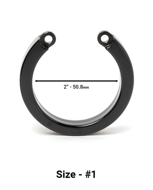 CB-X Bondage Chastity Device Black U-Ring 2-Inch Replacement for Secure Cock Cage Fit