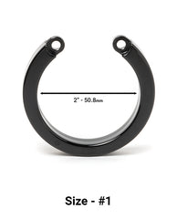 CB-X Bondage Chastity Device Black U-Ring 2-Inch Replacement for Secure Cock Cage Fit