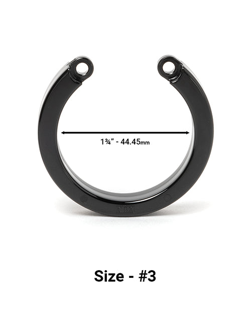 CB-X Bondage Restraint Black U-Ring Universal Fit for Chastity Device Replacement and Secure Wear