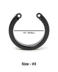 CB-X Bondage Restraint Black U-Ring Universal Fit for Chastity Device Replacement and Secure Wear