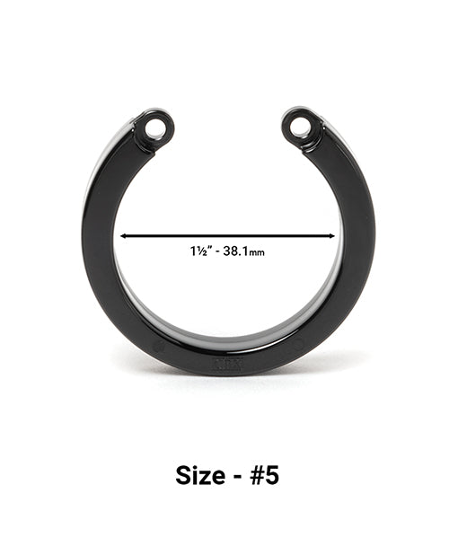 CB-X Replacement U-Ring Black Cock Cage 1.5 Inch Compatible with Chastity Devices for Secure Restraint